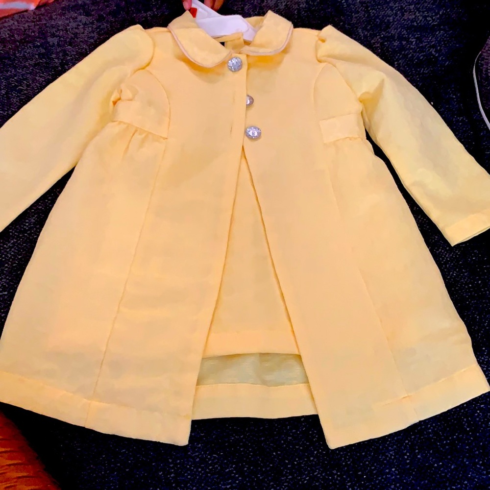 Yellow two piece dress
